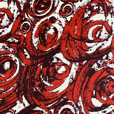 Motif Décoration Collection All Bluewind n°4 Tissus Spirale Abstrait Rouge by Zéphyr and Co